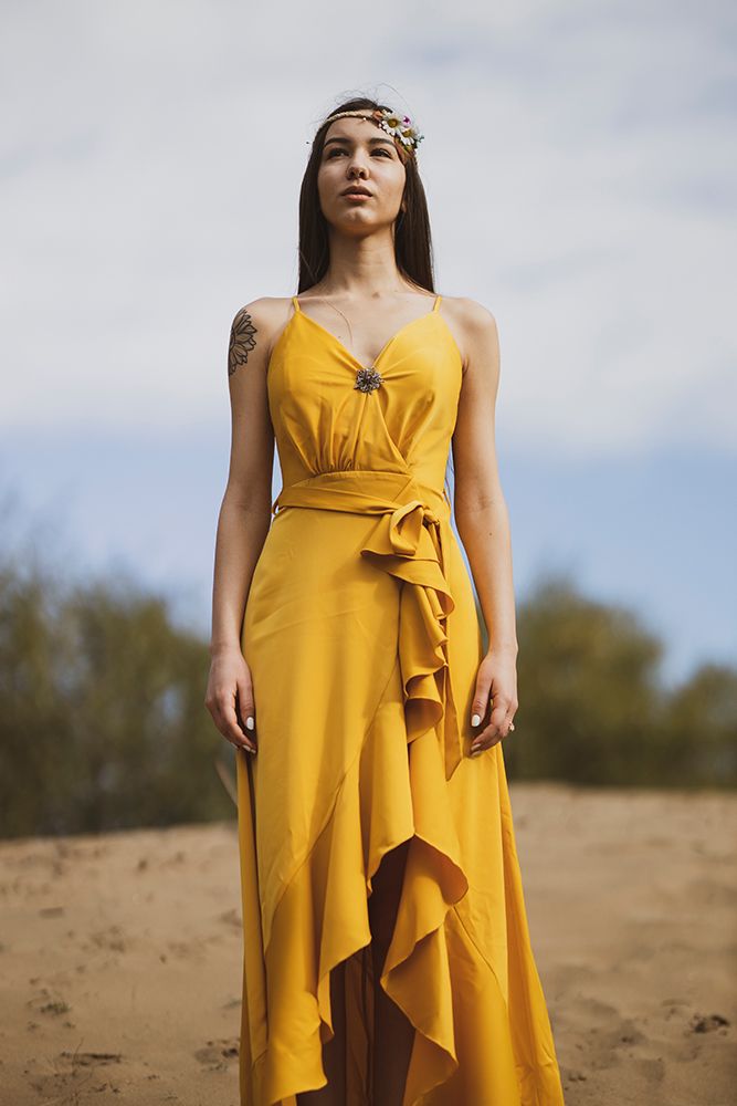 Woman In Yellow Dress art print by Engin Akyurt for $57.95 CAD