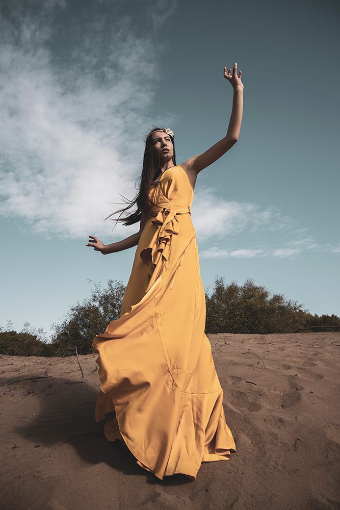 Woman In Yellow Dress art print by Engin Akyurt for $57.95 CAD