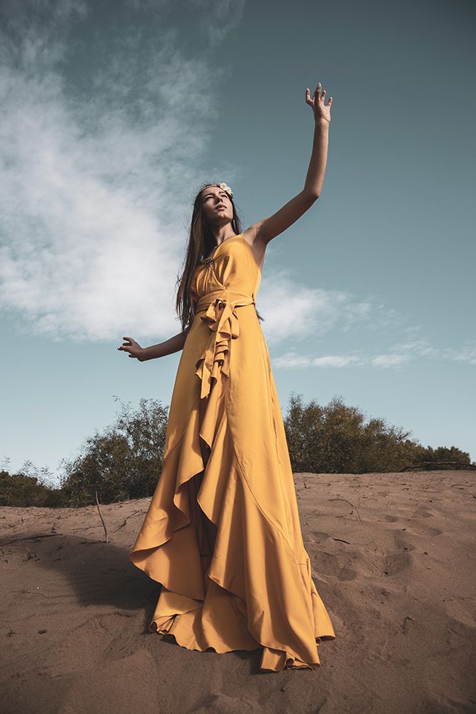 Woman In Yellow Dress art print by Engin Akyurt for $57.95 CAD