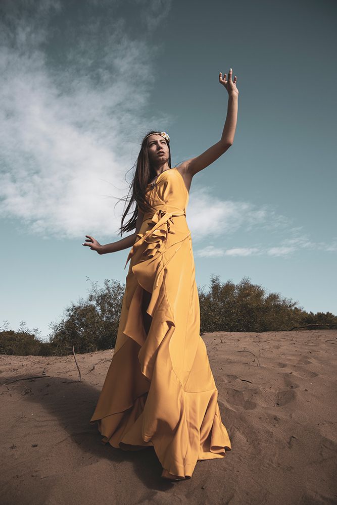 Woman In Yellow Dress art print by Engin Akyurt for $57.95 CAD