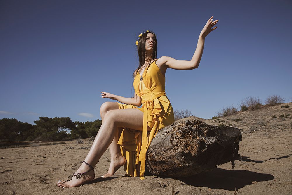 Woman In Yellow Dress art print by Engin Akyurt for $57.95 CAD