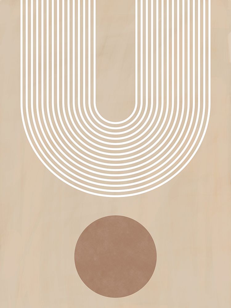 Beige Arc Poster No.3 art print by Elena Ristova for $57.95 CAD