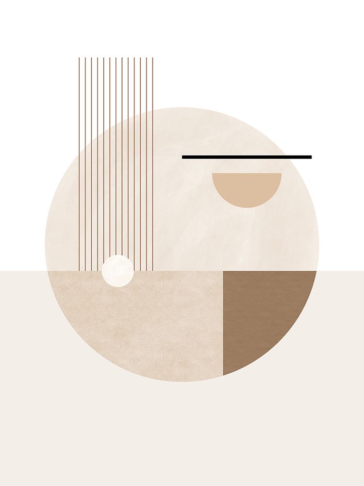 Neutral Semicircles Poster No.2 art print by Elena Ristova for $57.95 CAD