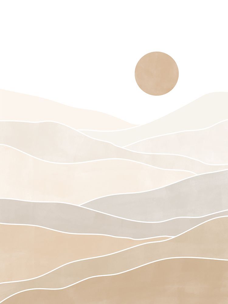 Abstract Beige Landscape art print by Elena Ristova for $57.95 CAD