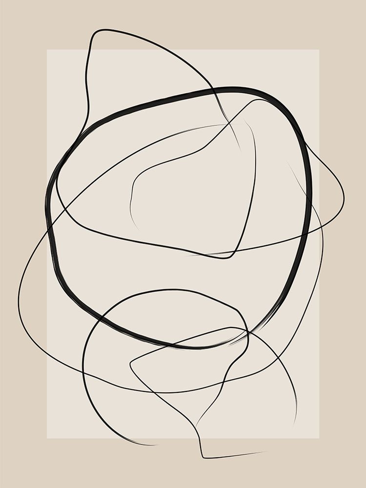 Soft Abstract Lines Art art print by Elena Ristova for $57.95 CAD