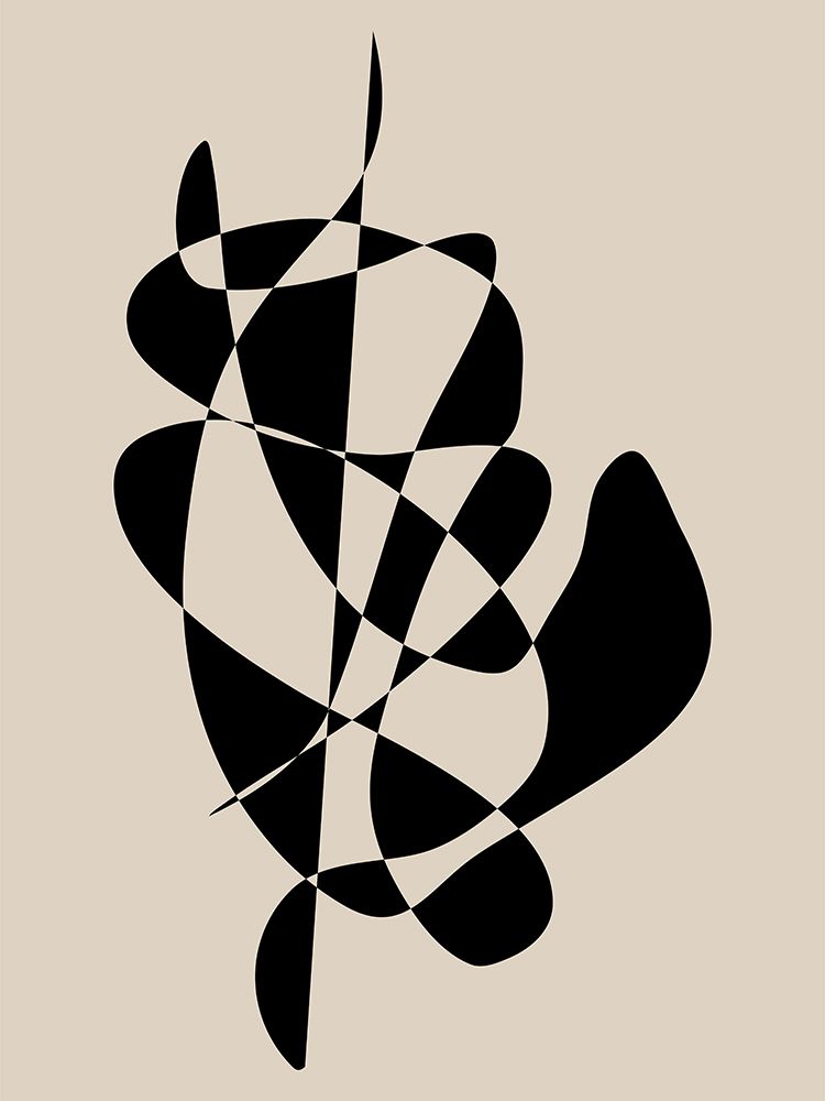 Abstract Black Shapes Artwork art print by Elena Ristova for $57.95 CAD