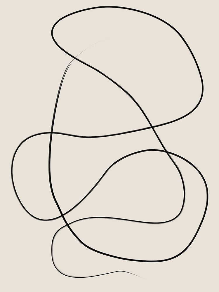 Swirling One Line Art art print by Elena Ristova for $57.95 CAD