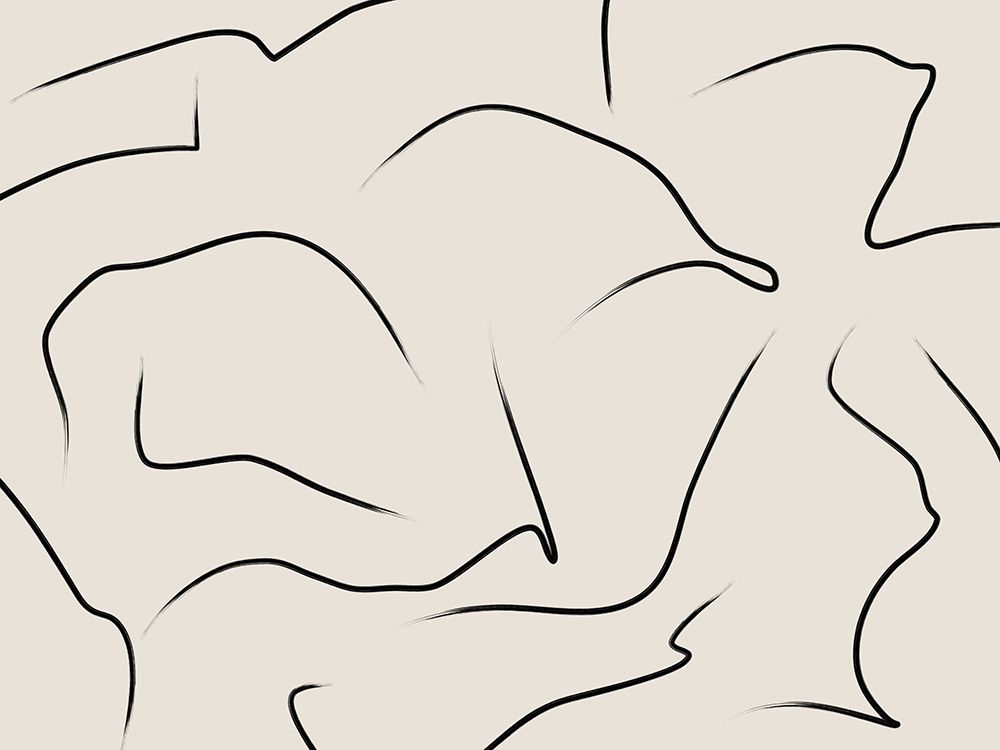 Tranquil Swirling Lines Art art print by Elena Ristova for $57.95 CAD