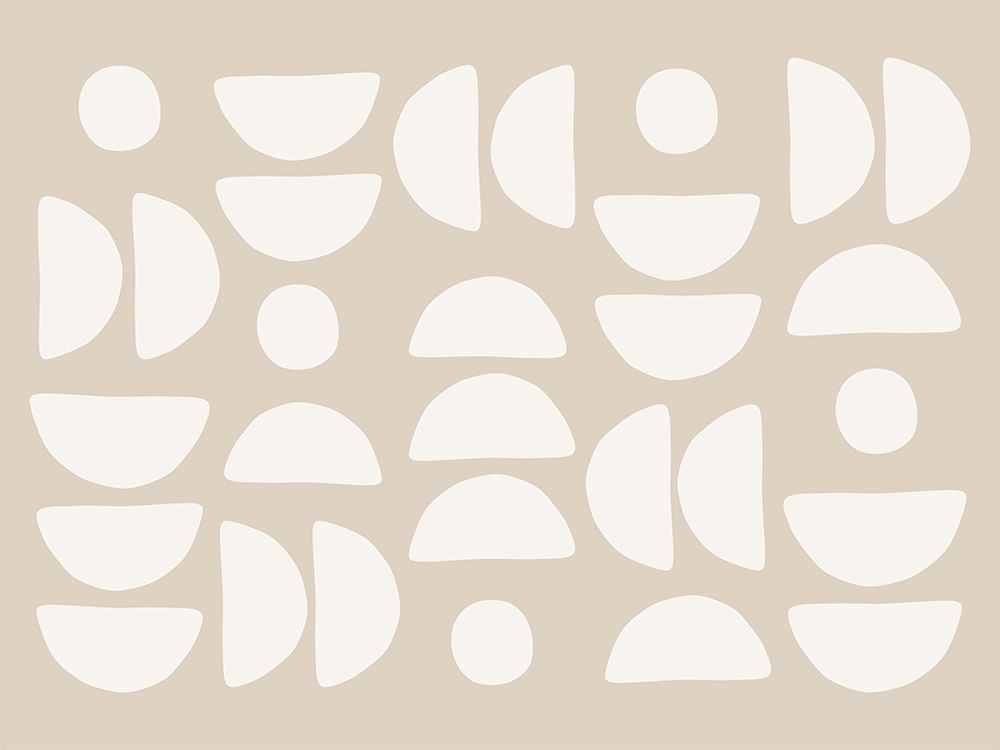 White Half Circles Art art print by Elena Ristova for $57.95 CAD