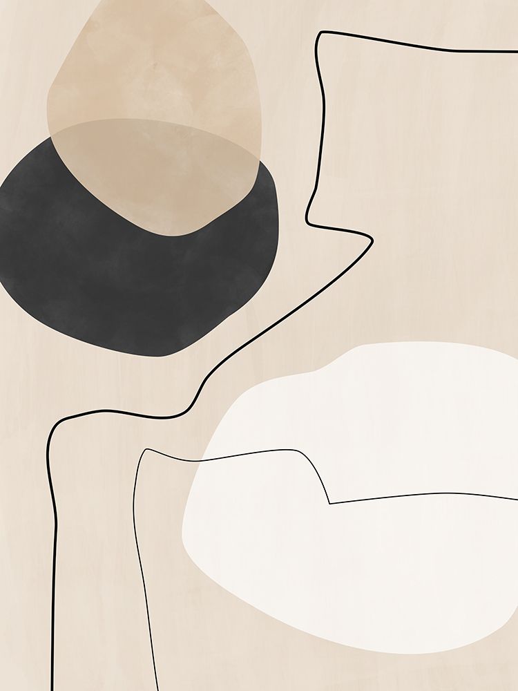 Organic Shapes A Lines Painting art print by Elena Ristova for $57.95 CAD