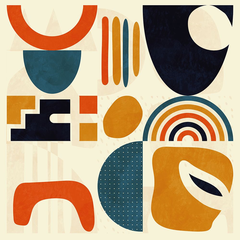 Quadrate Bunt3 art print by Ana Rut Bre for $57.95 CAD