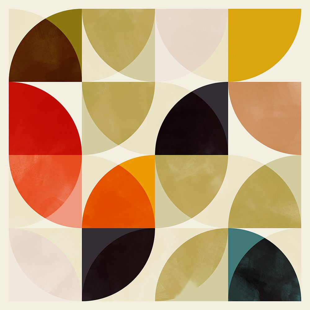 Circles Nov 19  Beige Viertel Circles Ineinander art print by Ana Rut Bre for $57.95 CAD