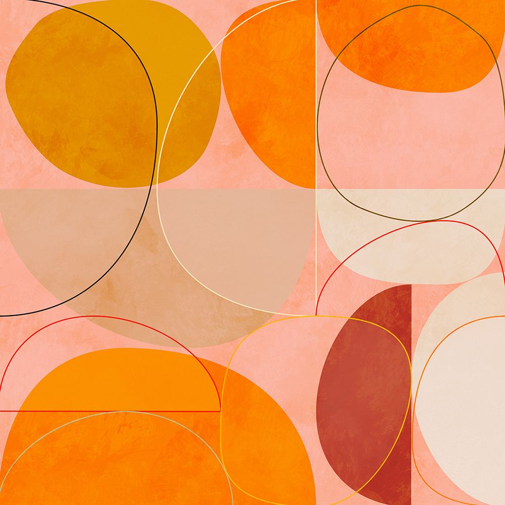 Mid Century Curry Yellow Blush Spring art print by Ana Rut Bre for $57.95 CAD