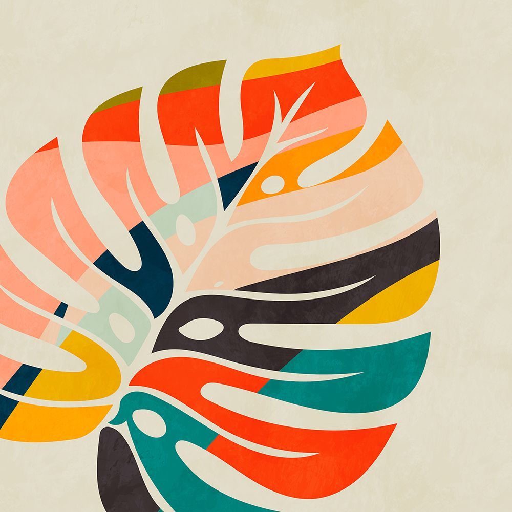 Monstera Leave colorful art print by Ana Rut Bre for $57.95 CAD
