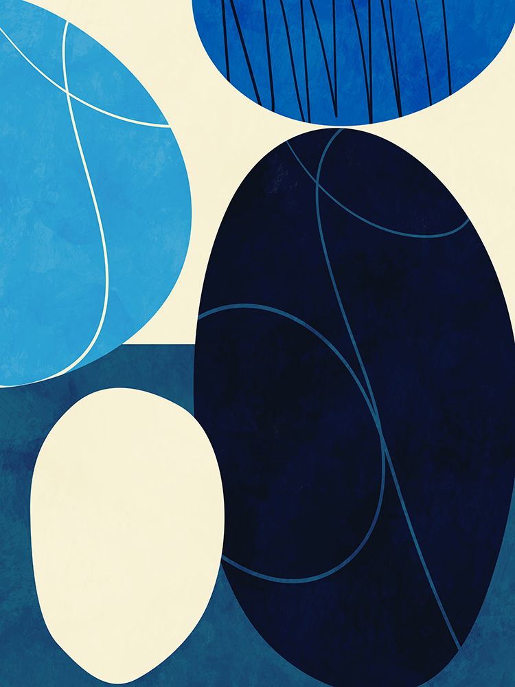 Shapes Play3 3Blue art print by Ana Rut Bre for $57.95 CAD