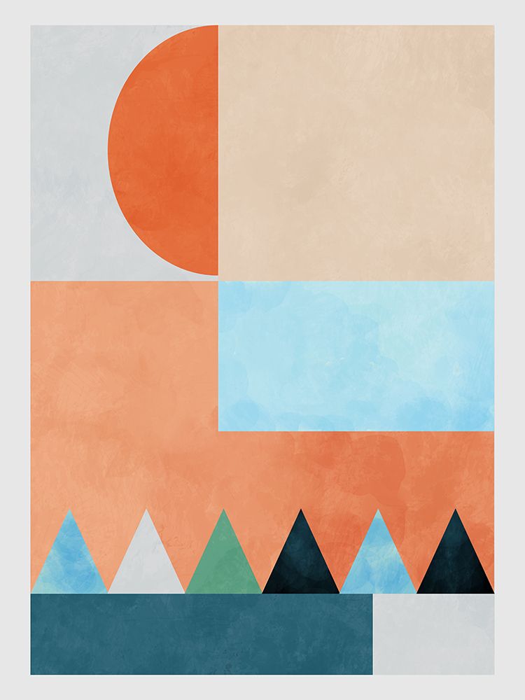 Spaces Bleu Dreieck art print by Ana Rut Bre for $57.95 CAD