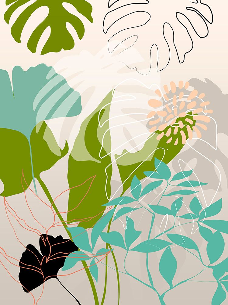 Leaves Line Boho3 Kopie art print by Ana Rut Bre for $57.95 CAD