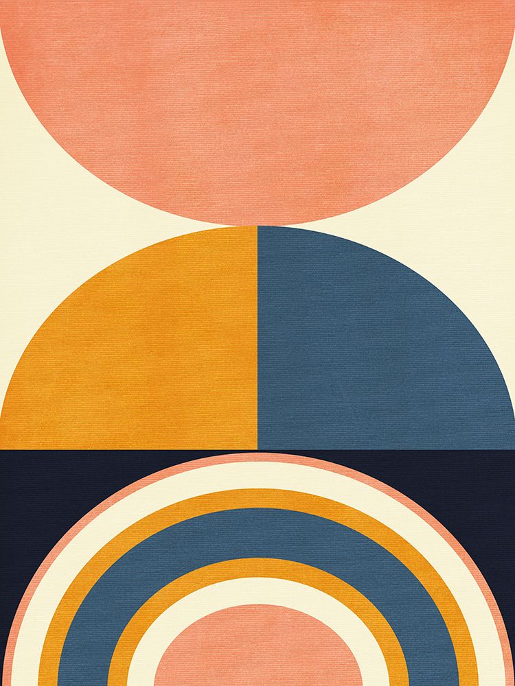 Rainbow Plus Shapes  Blue Mustard10 art print by Ana Rut Bre for $57.95 CAD
