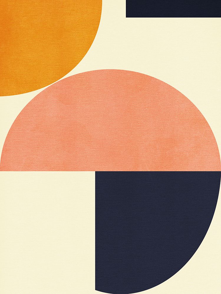 Rainbow Plus Shapes  Blue Mustard2 art print by Ana Rut Bre for $57.95 CAD