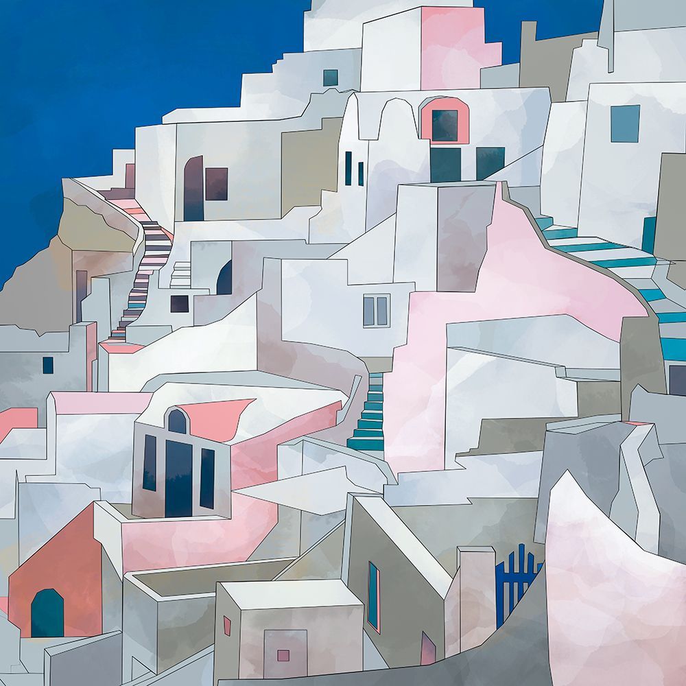 Santorini7x7 art print by Ana Rut Bre for $57.95 CAD
