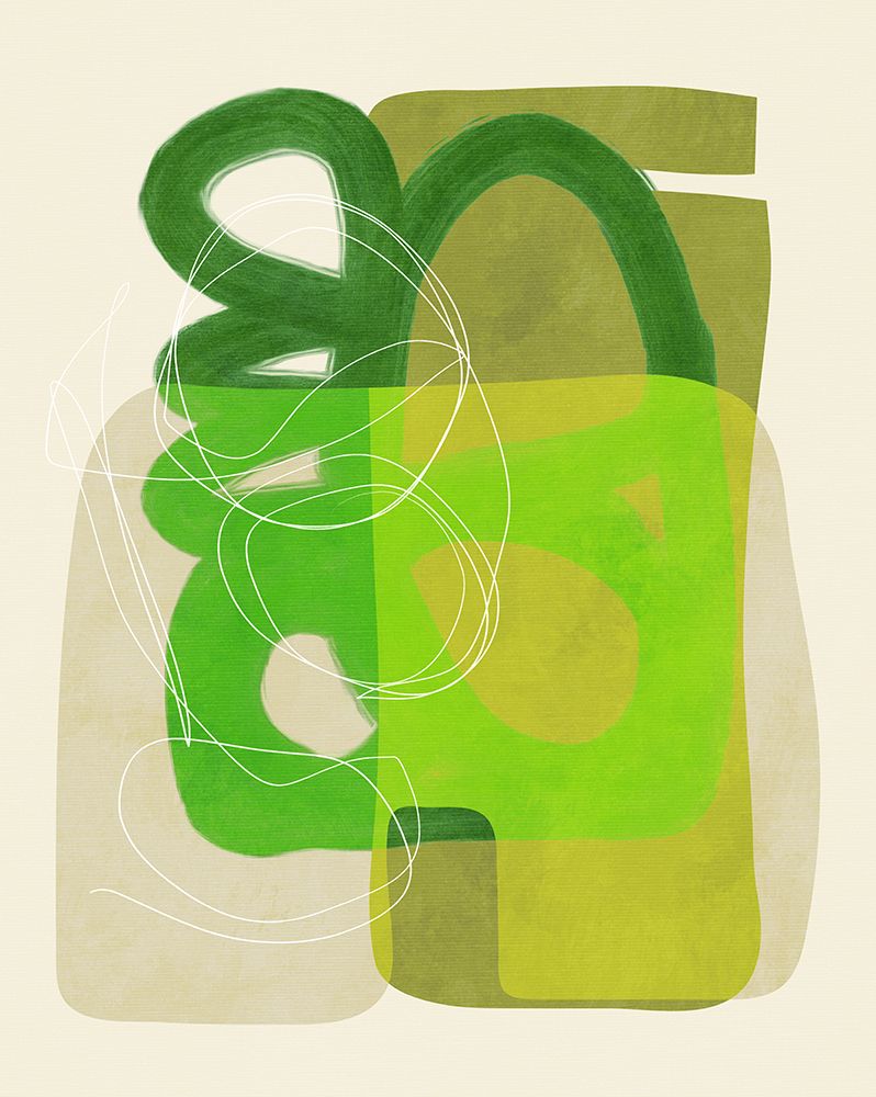 Painted Lines Green Tan 4 Kopie art print by Ana Rut Bre for $57.95 CAD