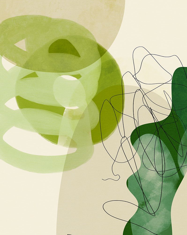 Painted Lines Green Tan 3 Kopie art print by Ana Rut Bre for $57.95 CAD