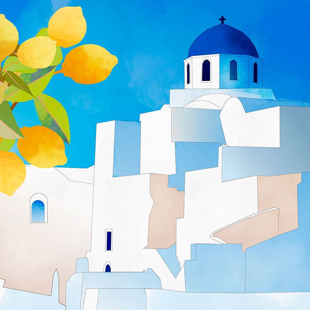 Santorini Neu art print by Ana Rut Bre for $57.95 CAD
