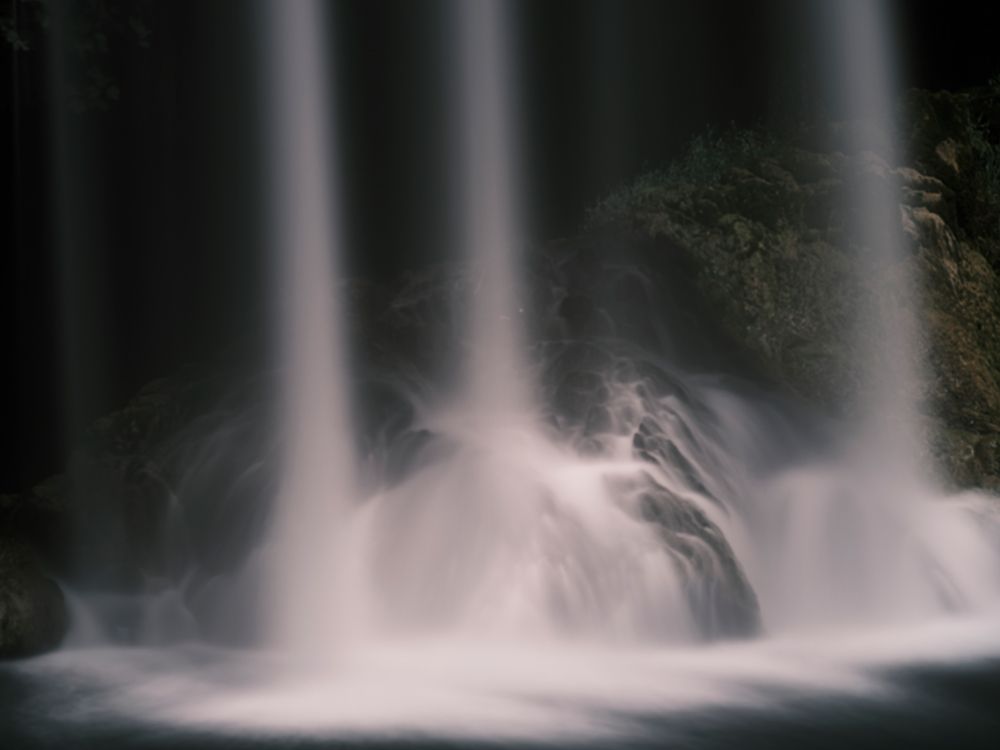 Beautiful Waterfall In The Mountain art print by Engin Akyurt for $57.95 CAD