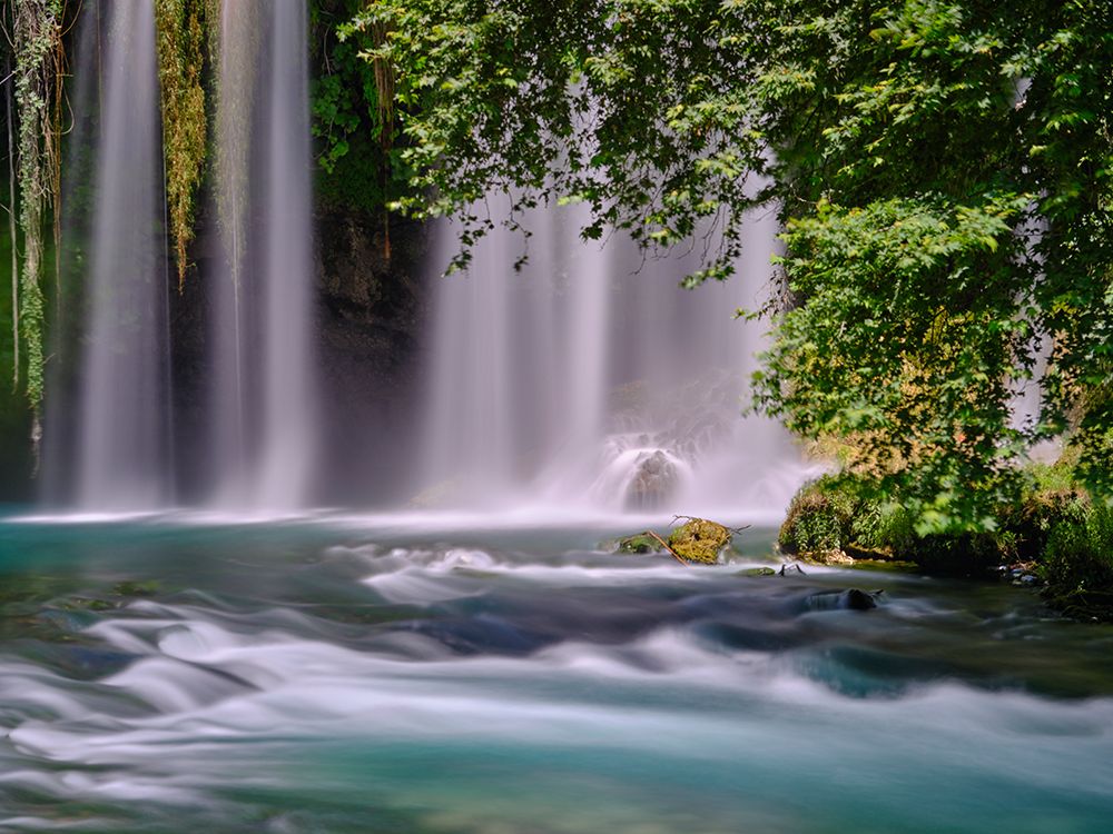 Beautiful Waterfall In The Mountain art print by Engin Akyurt for $57.95 CAD