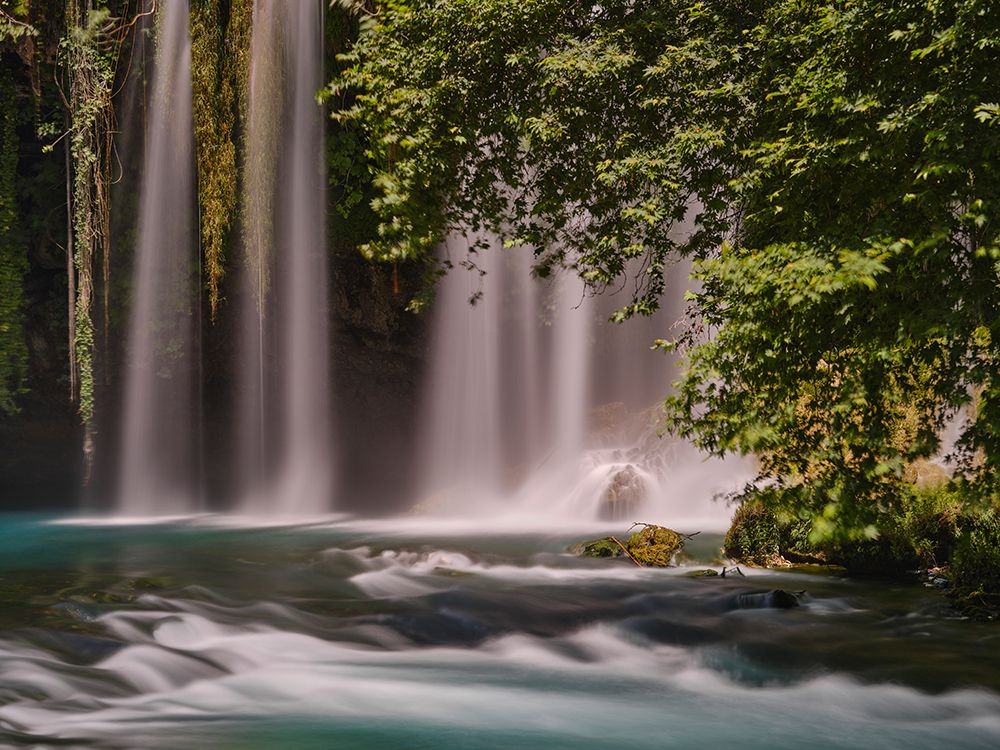 Beautiful Waterfall In The Mountain art print by Engin Akyurt for $57.95 CAD