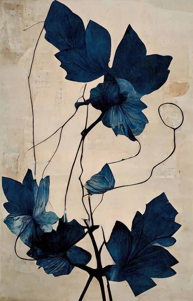 Indigo Flower art print by Treechild for $57.95 CAD