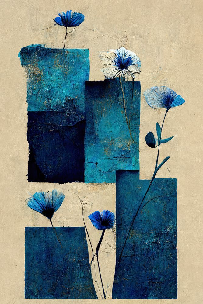 Blocks And Flowers art print by Treechild for $57.95 CAD