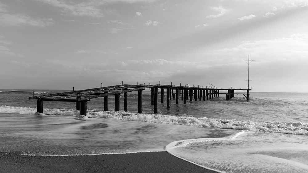 Old Pier And Dramatic Landscape art print by Engin Akyurt for $57.95 CAD