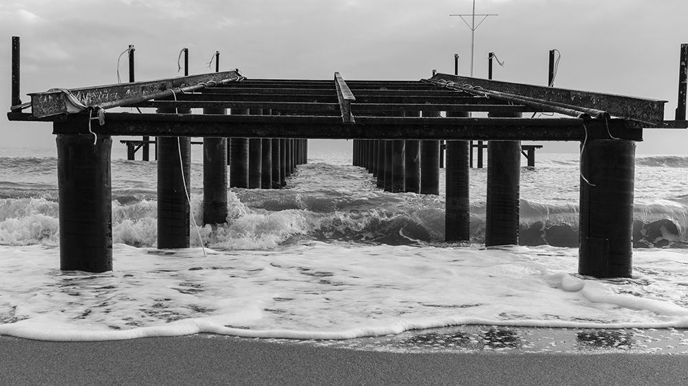 Old Pier And Dramatic Landscape art print by Engin Akyurt for $57.95 CAD