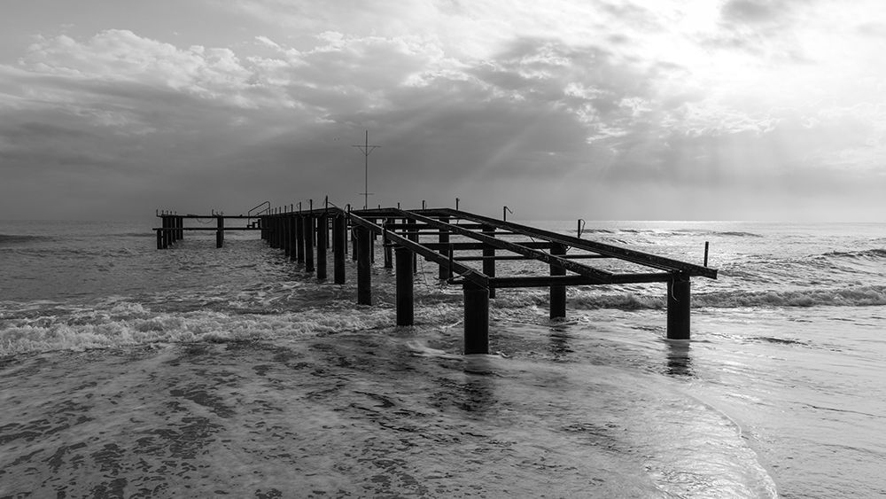 Old Pier And Dramatic Landscape art print by Engin Akyurt for $57.95 CAD