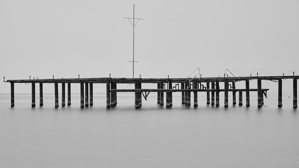 Old Pier And Dramatic Landscape art print by Engin Akyurt for $57.95 CAD