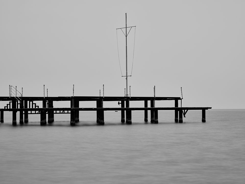 Old Pier And Dramatic Landscape art print by Engin Akyurt for $57.95 CAD