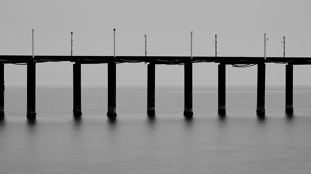 Old Pier And Dramatic Landscape art print by Engin Akyurt for $57.95 CAD
