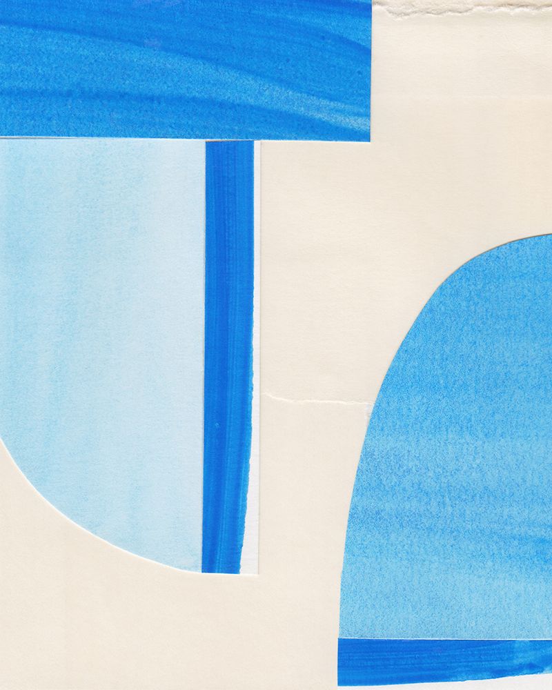 Blue Abstract Collage art print by Alisa Galitsyna for $57.95 CAD