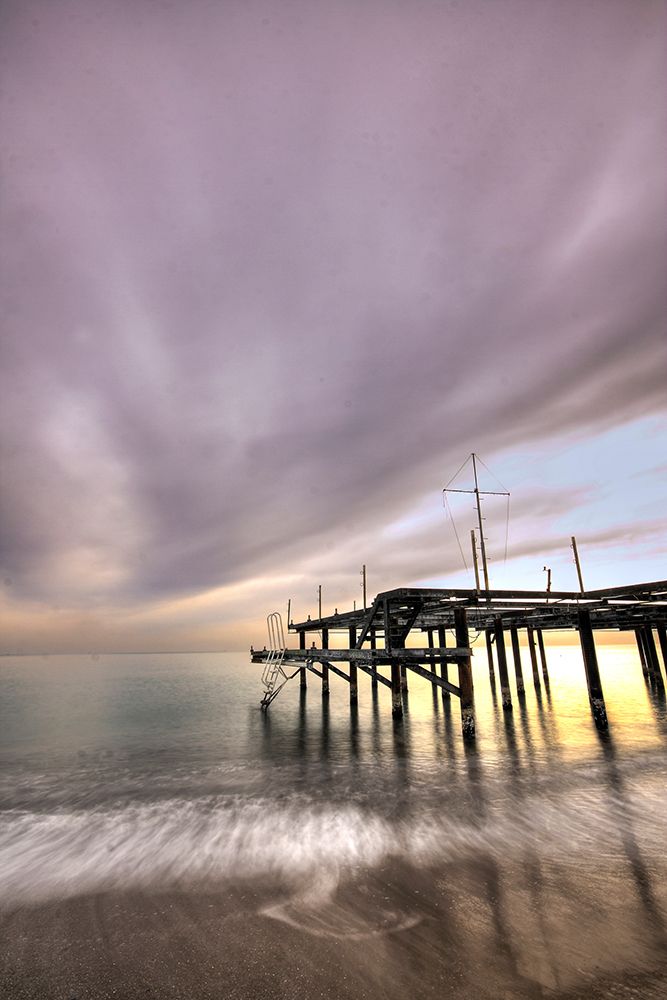 Old Pier And Beautiful Sunset art print by Engin Akyurt for $57.95 CAD