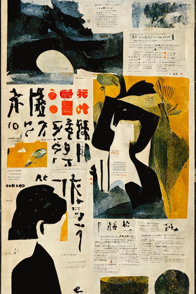 Japanese Newspaper No 3 art print by Treechild for $57.95 CAD