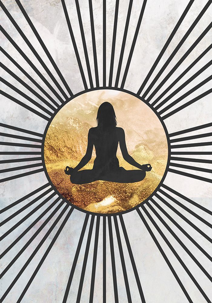 Black Gold Sun Yoga 7 art print by Sarah Manovski for $57.95 CAD