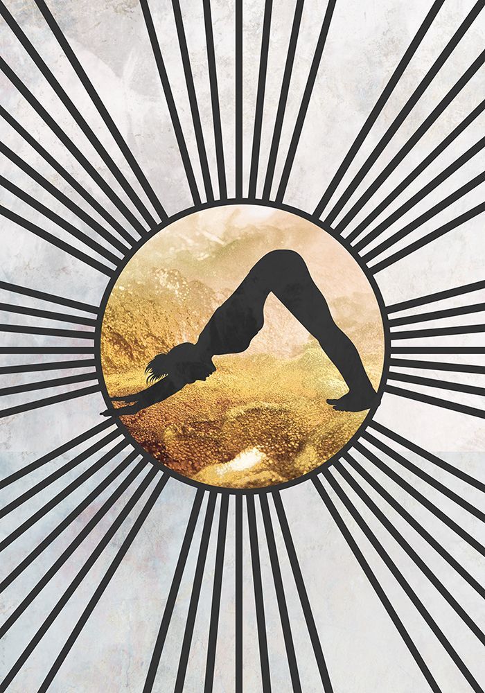Black Gold Sun Yoga 4 art print by Sarah Manovski for $57.95 CAD