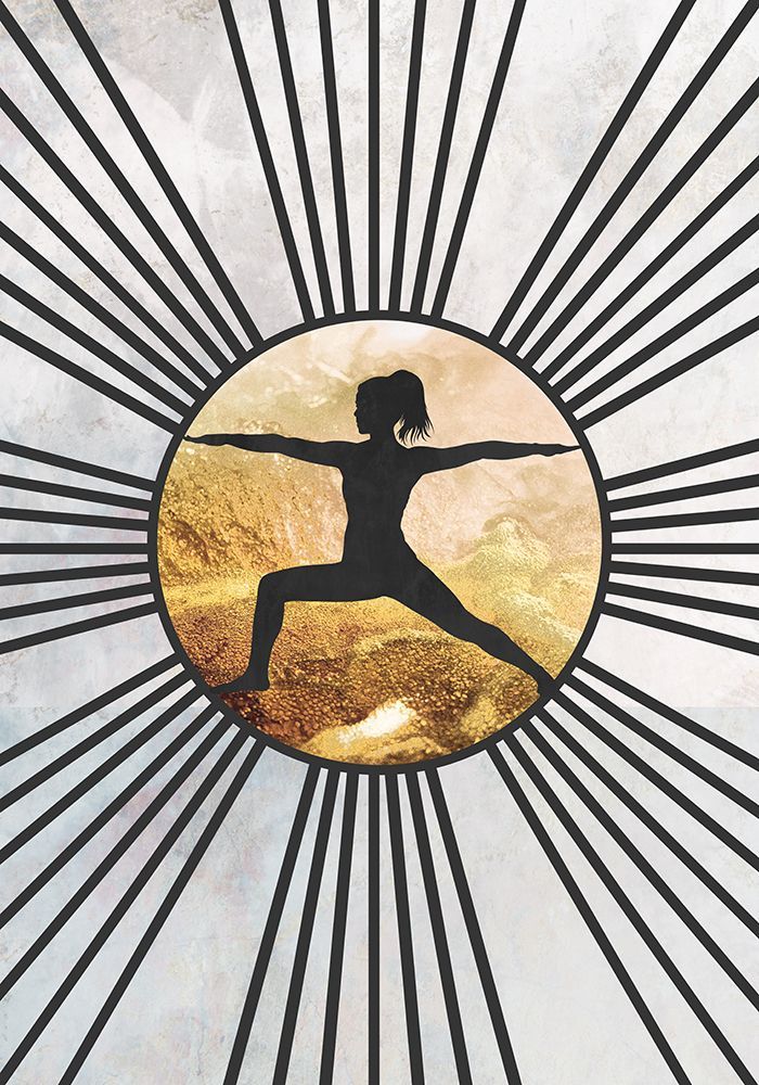 Black Gold Sun Yoga 3 art print by Sarah Manovski for $57.95 CAD