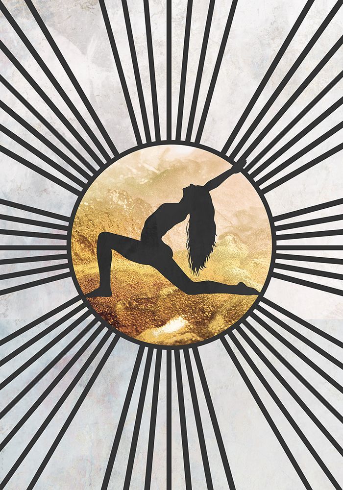 Black Gold Sun Yoga 2 art print by Sarah Manovski for $57.95 CAD