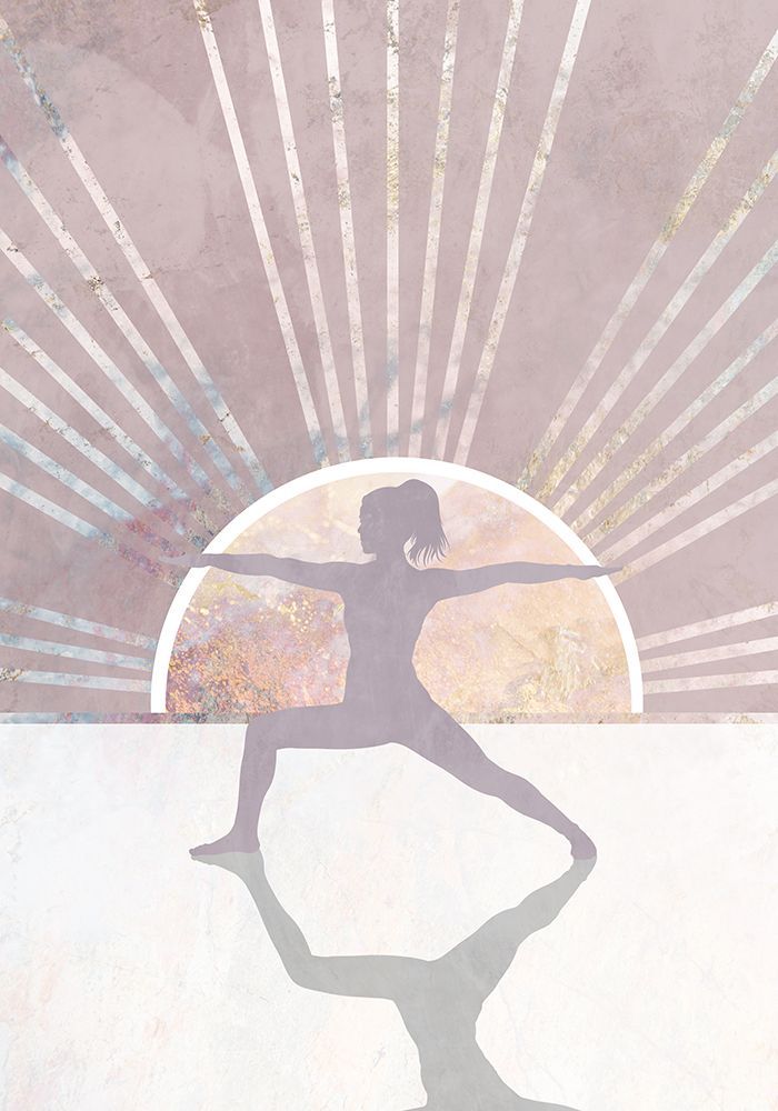 Pink Gold Sun Yoga 7 art print by Sarah Manovski for $57.95 CAD