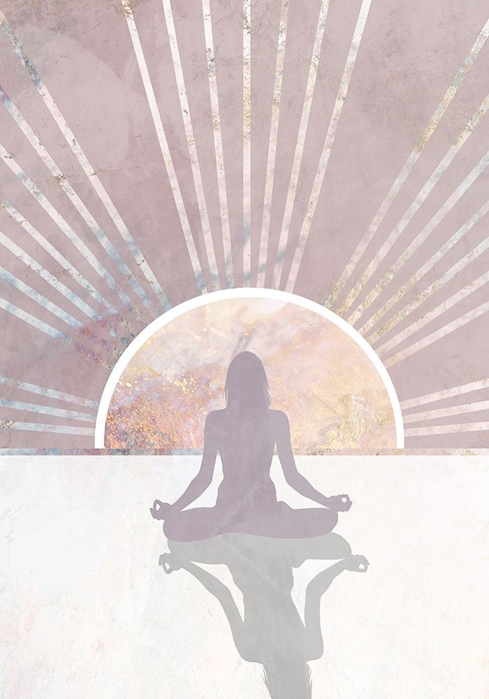 Pink Gold Sun Yoga 3 art print by Sarah Manovski for $57.95 CAD