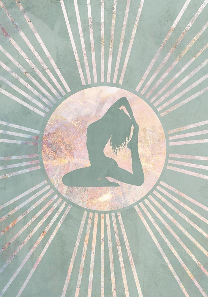 Yoga Boho Sun Green 7 art print by Sarah Manovski for $57.95 CAD