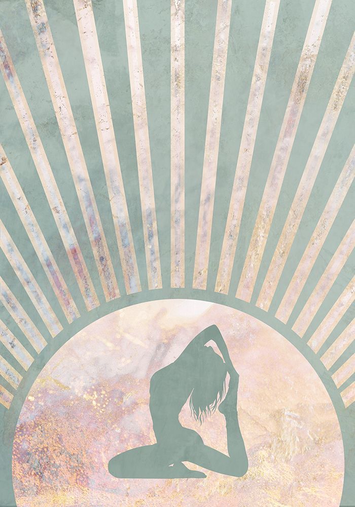 Yoga Boho Sun Rise Green 7 art print by Sarah Manovski for $57.95 CAD