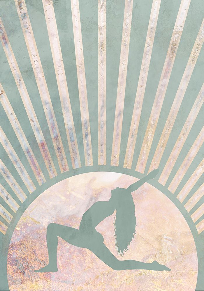 Yoga Boho Sun Rise Green 6 art print by Sarah Manovski for $57.95 CAD